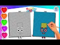 Numberblock 5300 Coloring for Kids - Super Easy Drawing Tutorial