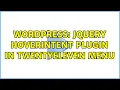 Wordpress jQuery Hoverintent plugin in TwentyEleven Menu