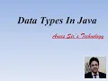 DATA TYPES IN JAVA