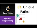 Leetcode 63 Unique Paths II Dynamic Programming