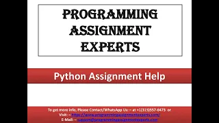 Python Assignment Help