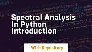 spectral analysis in python introduction