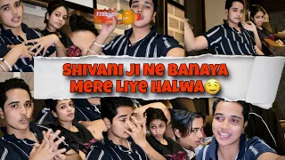 Shivani Ji Ne Banaya Mere Liye Halwa🤤 #rajjufam #youtube #love #viral #vlog #funny #comedy 