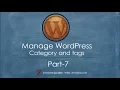 Manage WordPress Category and Tags - WP Bangla Tutorial