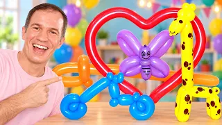 Globoflexia Infantil Paso a Paso🎈5 Figuras con Globos Largos Fáciles para Principiantes 🎈 Gustavo gg