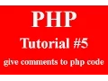 PHP Programming Part 5 comments in php
