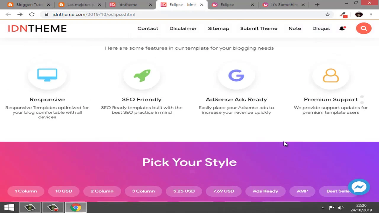 Como elegir una plantilla correcta en Blogger