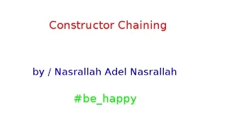 Constructor Chaining