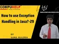 How to use Exception Handling in Java CORE JAVA Tutorial www compuhelp in