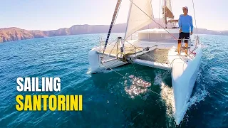 We Sailed to Santorini on Our Catamaran | It’s Not What You Expect
