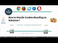 How to Handle Cookies in Selenium Webdriver