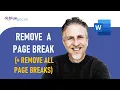 How to View Remove Page Breaks in Microsoft Word inc Delete All Page Breaks in a Document