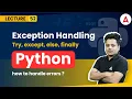 What is Exception Handling in detail Python Programming Full Course Coding Adda247
