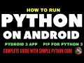 How to Run Python code on Android Python IDE for Android Phone Run Python on Mobile Pydroid 3