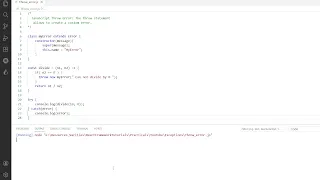 JavaScript Throw error