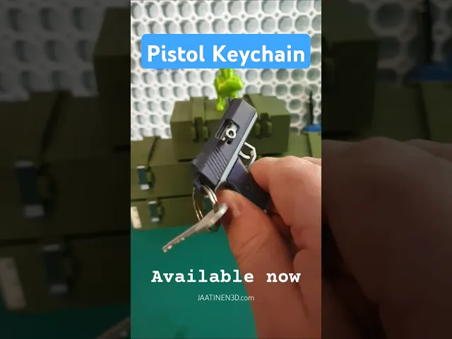 Pistol Keychain — Functional Blaster & Fidget Toy video thumbnail