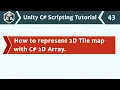 Representing 2D Tile Maps with C 2D Arrays - Unity C Scripting Tutorial 43