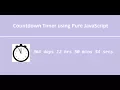 Countdown Timer using Pure JavaScript
