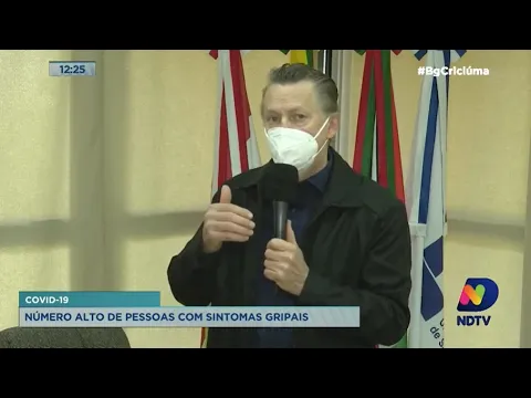 Covid-19: número crescente de pessoas com sintomas gripais preocupa em Criciúma