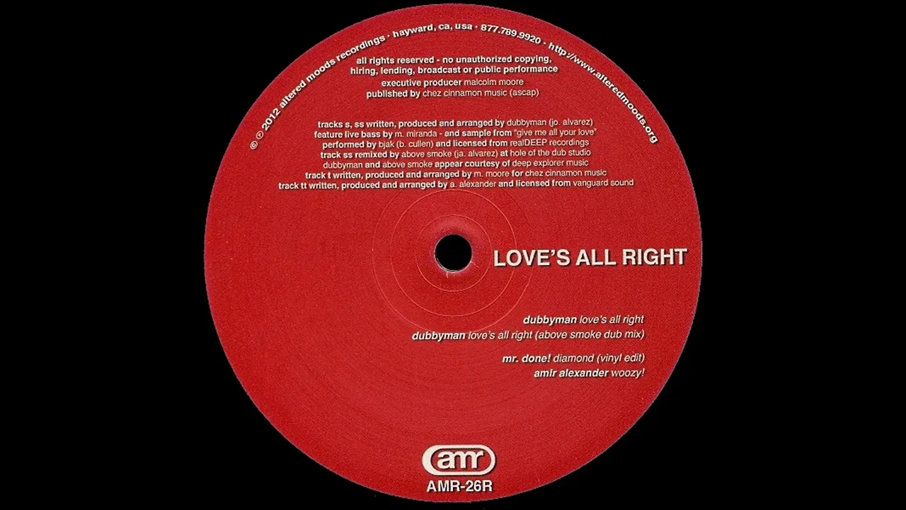 Dubbyman - Love's All Right (Above Smoke Dub Mix)