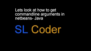 How to get commandline argument in netbeans - Java