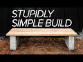 No-Cut No-Screw Beginner Backyard Bench DIY Downloadable Plans