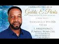 The Funeral Service of Geddis E Parks