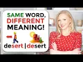 SAME WORDS DIFFERENT MEANINGS pronunciation AND definition changes