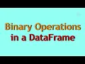 Working of Pandas in Binary operations in DataFrame Pandas Swaroop2sky sonus