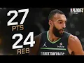 Rudy Gobert s NEW PLAYOFF CAREER-HIGH 27 PTS 24 REB April 30 2025