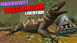 ARK Fjordur Aberrant MEGALANIA Spawn Location The Hidden Grotto Cave