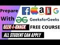 GeeksforGeeks placement course for free any student can Apply