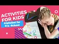 Activity for kids Alphabet for Pre - School A B C D Purple Turtle
