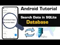 How to search through data in SQLite database Recycler in android