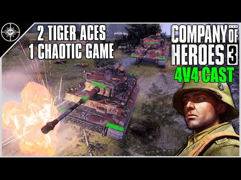 2 Tiger Aces, 1 Chaotic Game | 4v4 Monte Cavo | CoH3 Cast 2.0 #133