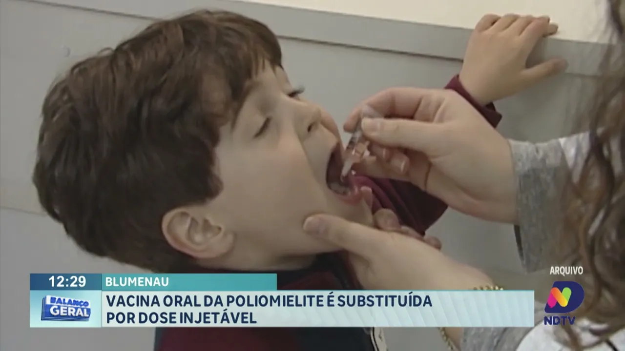 Vacina oral da poliomielite é substituída por dose injetável