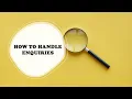 Download Lagu Steps to Handle Enquiries