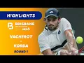 Valentin Vacherot v Sebastian Korda - 2026 Brisbane International Highlights Wide World of Sports