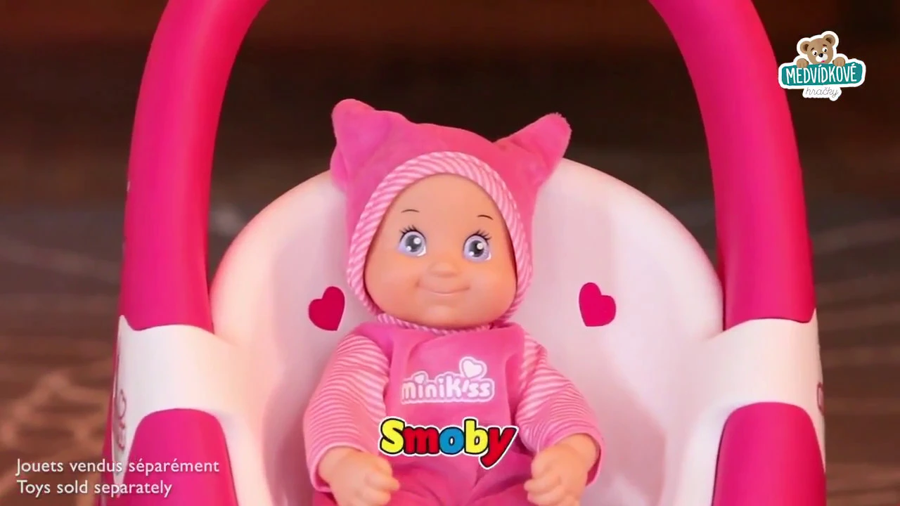 Kočárky pro panenky od 12 měsíců - Kočárek pro panenku a chodítko 2v1 MiniKiss Smoby - 5