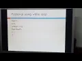 Factorial using while loop in c while loop c language