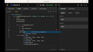 LeetCode 1768 Merge Strings Alternately