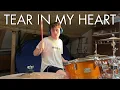Download Lagu Twenty One Pilots - Tear In My Heart (Drum Cover)
