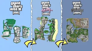 Como han Ido Cambiando los Mapas en la Saga GTA...