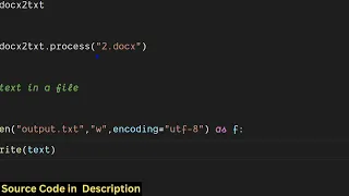 Python Script to Extract Text Images From Word Document File DOCX Using docx2txt Library in CMD