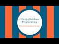 CIS-254 Physical Design Part 1