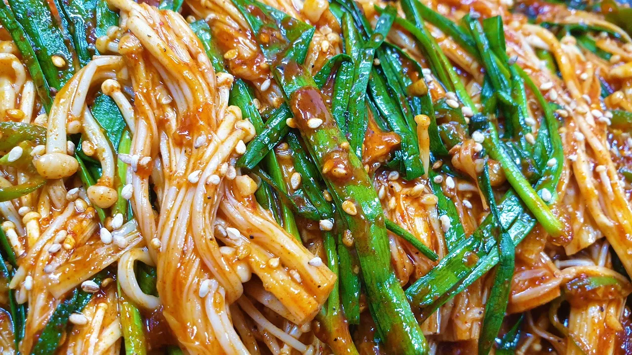 팽이버섯부추조림