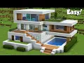 Download Lagu Minecraft: How to Build a Modern House Tutorial (Easy) #32 - Interior in Description!