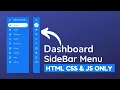 How To Make Sidebar Menu using HTML CSS And JavaScript step by step