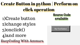 How to Create a button in python tkinter python tutorial gui in python in hindi 20