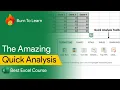 How to use Quick Analysis Excel